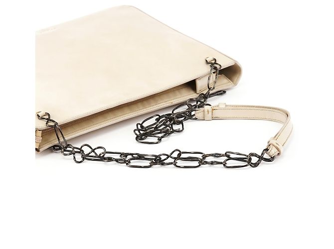 Prada Borsa Tote con catena 1996 Ivory Spazzolato Fume - vista 10