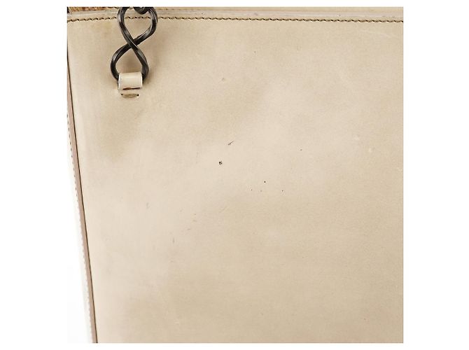 Prada Borsa Tote con catena 1996 Ivory Spazzolato Fume - vista 11