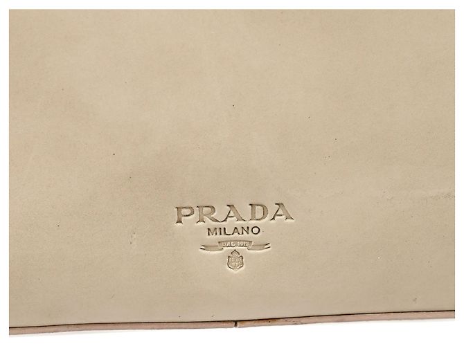 Prada Borsa Tote con catena 1996 Ivory Spazzolato Fume - vista 6
