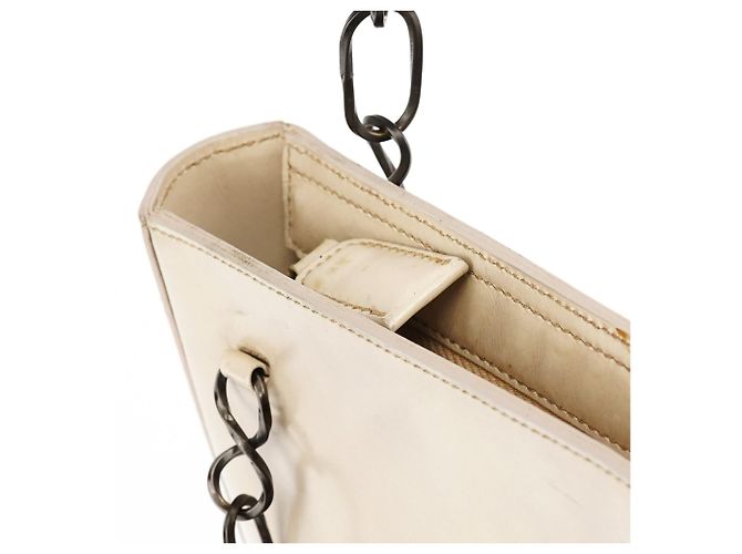 Prada Borsa Tote con catena 1996 Ivory Spazzolato Fume - vista 7