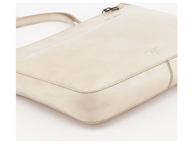 Prada Borsa Tote con catena 1996 Ivory Spazzolato Fume - vista 8