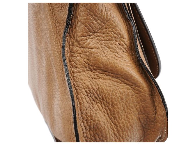 Chloé Borsa a tracolla Marcie in pelle marrone chiaro - vista 14