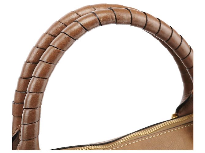 Chloé Borsa a tracolla Marcie in pelle marrone chiaro - vista 15