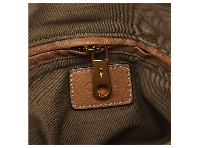Chloé Borsa a tracolla Marcie in pelle marrone chiaro - vista 18