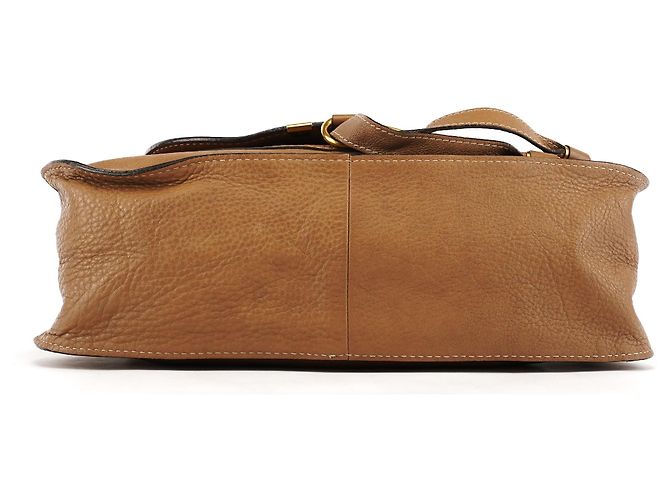 Chloé Borsa a tracolla Marcie in pelle marrone chiaro - vista 5