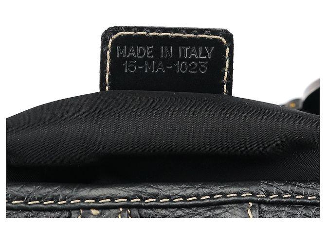 Dior Borsa a tracolla saddle in pelle nera - vista 13