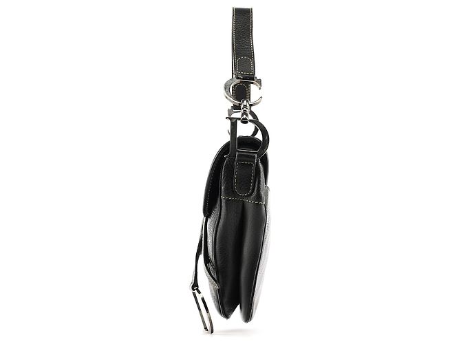 Dior Borsa a tracolla saddle in pelle nera - vista 2