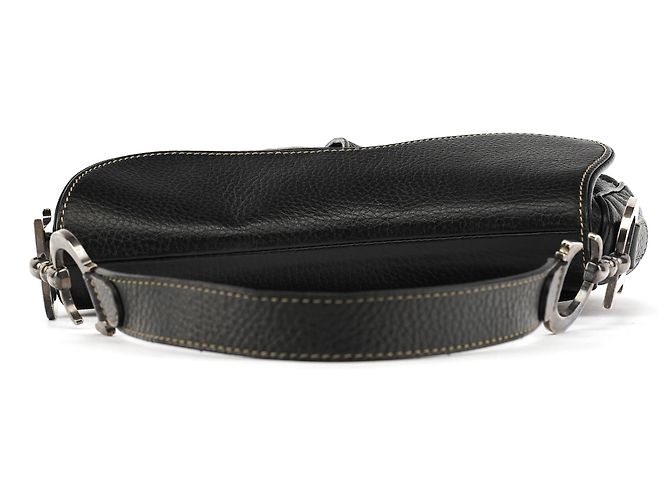 Dior Borsa a tracolla saddle in pelle nera - vista 4