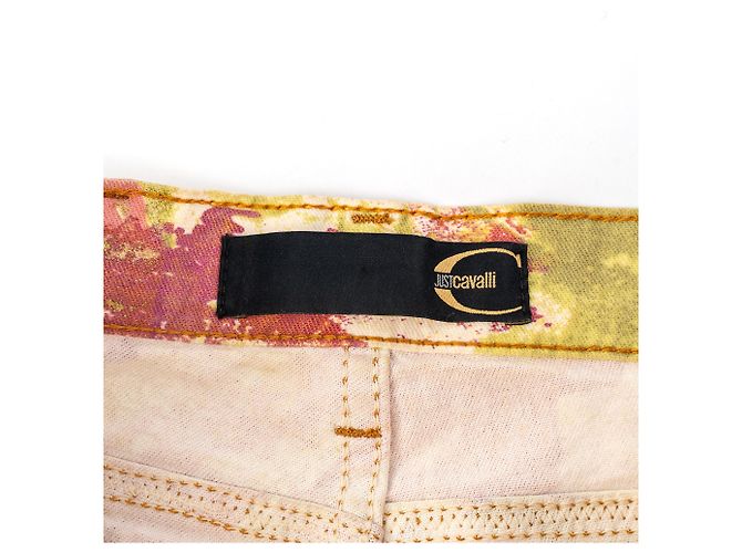 Roberto Cavalli Just Cavalli Vaqueros Bootcut Estampado de Rosas Años 2000 - vista 3