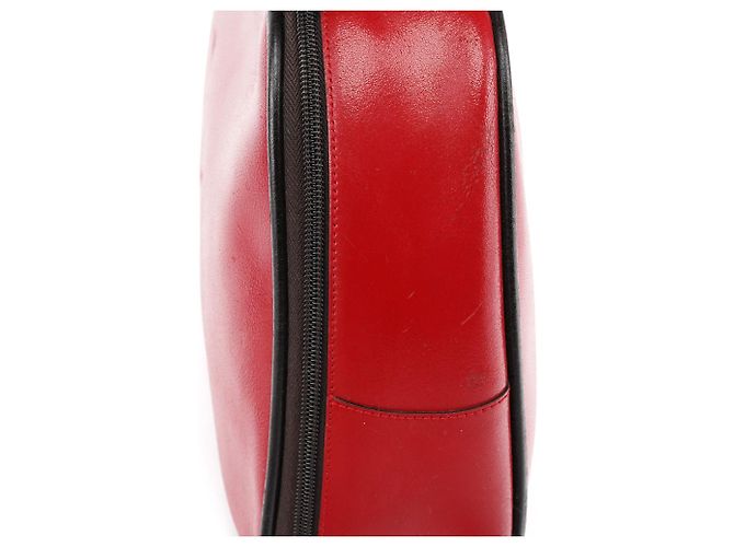 Miu Miu Borsa vanity in pelle rossa e nera - vista 12