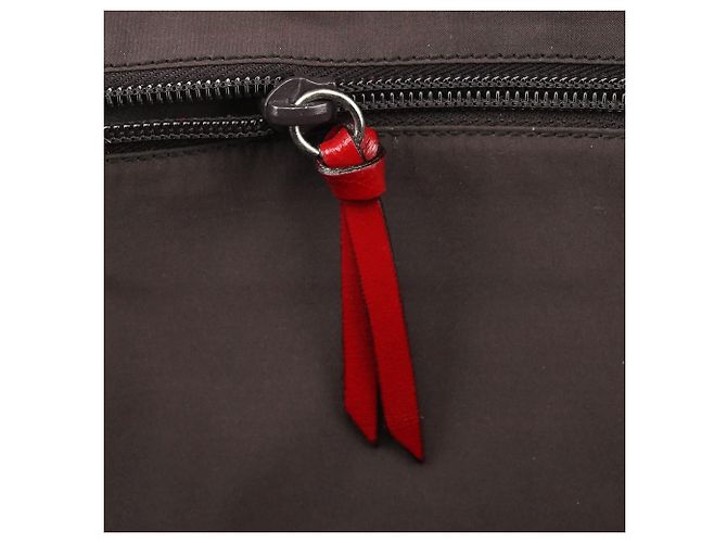 Miu Miu Borsa vanity in pelle rossa e nera - vista 15