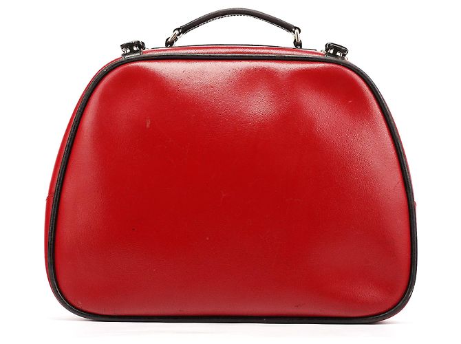 Miu Miu Borsa vanity in pelle rossa e nera - vista 3