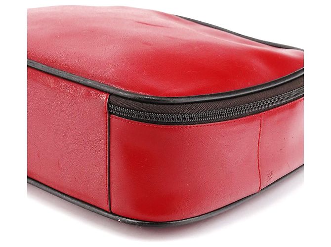 Miu Miu Borsa vanity in pelle rossa e nera - vista 9