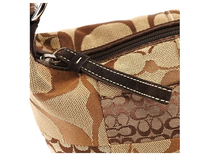 Coach Borsa Hobo Patchwork Signature Beige Brown - vista 7