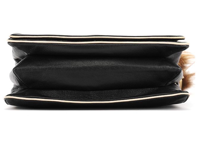 Chloé Black Calfskin Fur Python Handle Shoulder Bag - view 5