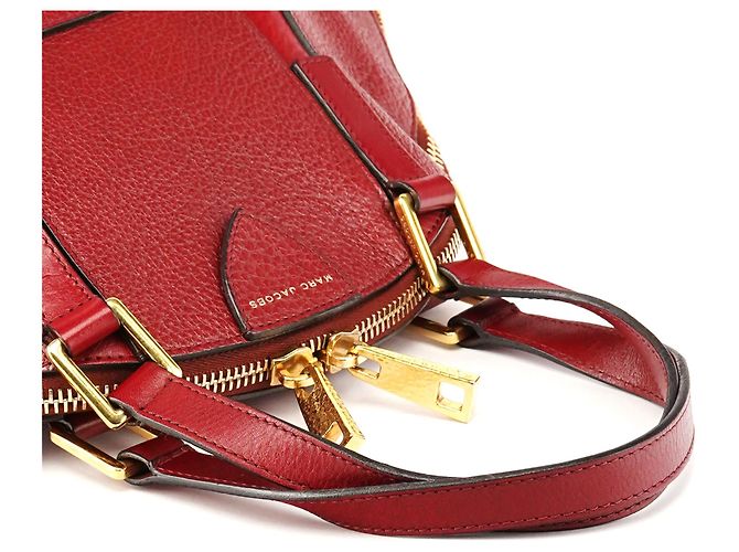Marc Jacobs Borsa tote in pelle bordeaux - vista 10