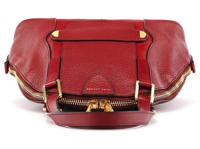 Marc Jacobs Borsa tote in pelle bordeaux - vista 4