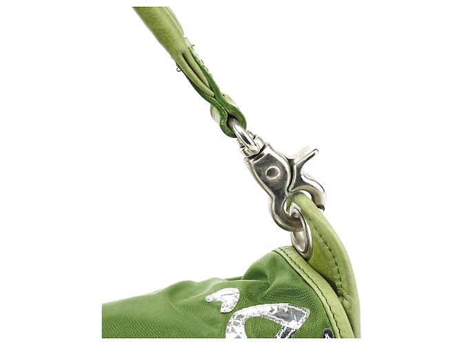 Chloé Grüne Nylon-Schultertasche mit Logo-Klappe - Ansicht 7