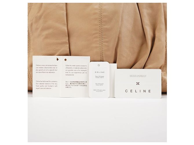Céline Borsa Tote Pillow in pelle tan - vista 10
