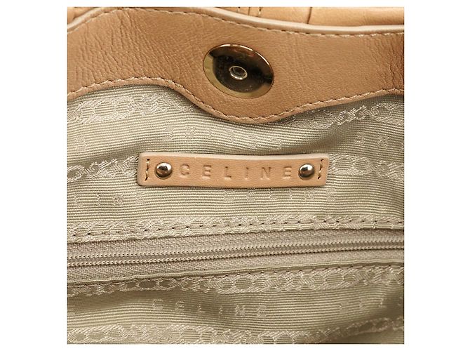 Céline Borsa Tote Pillow in pelle tan - vista 11