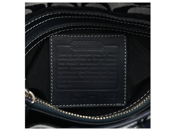 Coach Borsa Tote Signature 6092 Grey Navy - vista 10