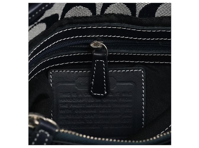 Coach Borsa Tote Signature 6092 Grey Navy - vista 11