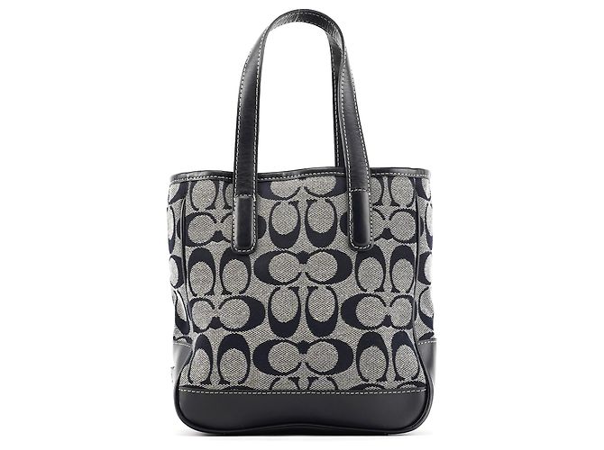 Coach Borsa Tote Signature 6092 Grey Navy - vista 3