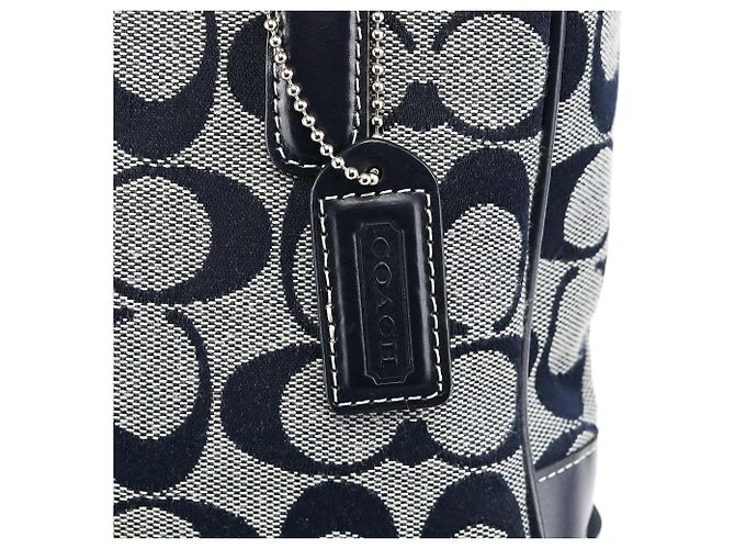 Coach Borsa Tote Signature 6092 Grey Navy - vista 5