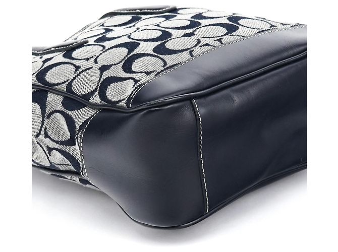 Coach Borsa Tote Signature 6092 Grey Navy - vista 7