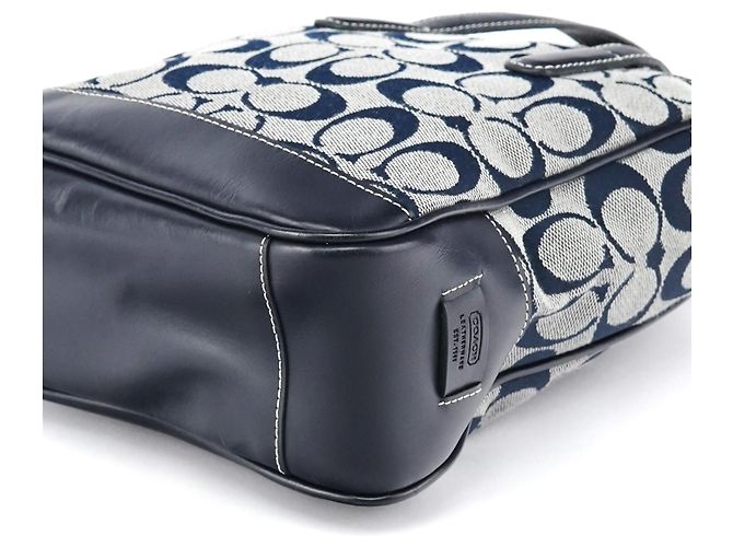 Coach Borsa Tote Signature 6092 Grey Navy - vista 8