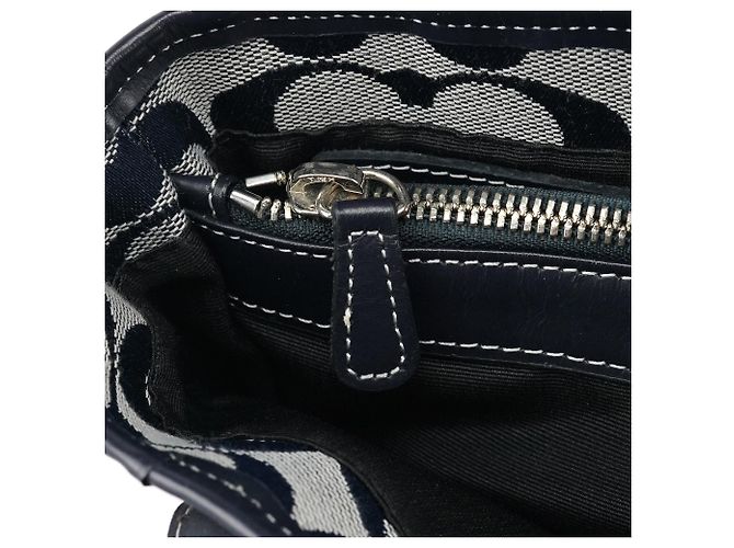 Coach Borsa Tote Signature 6092 Grey Navy - vista 9