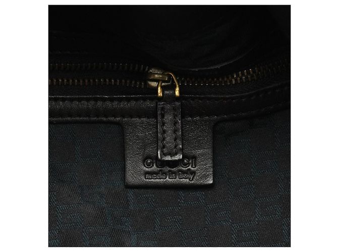 Gucci 106294 Borsa a secchiello in camoscio beige con manico in legno - vista 12