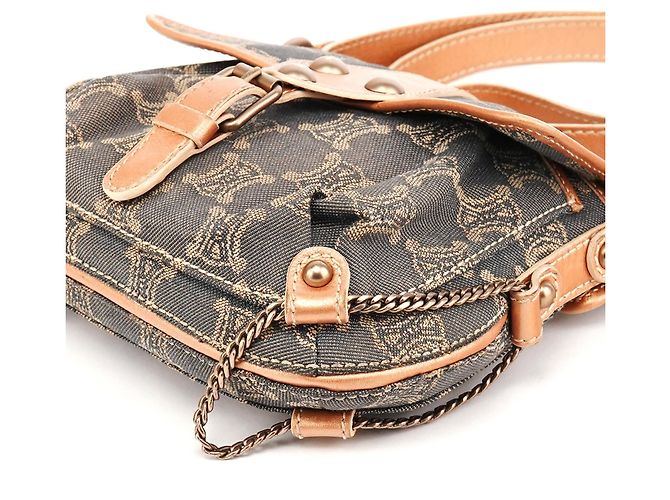 Céline Borsa a tracolla Triomphe Canvas Grigia - vista 10
