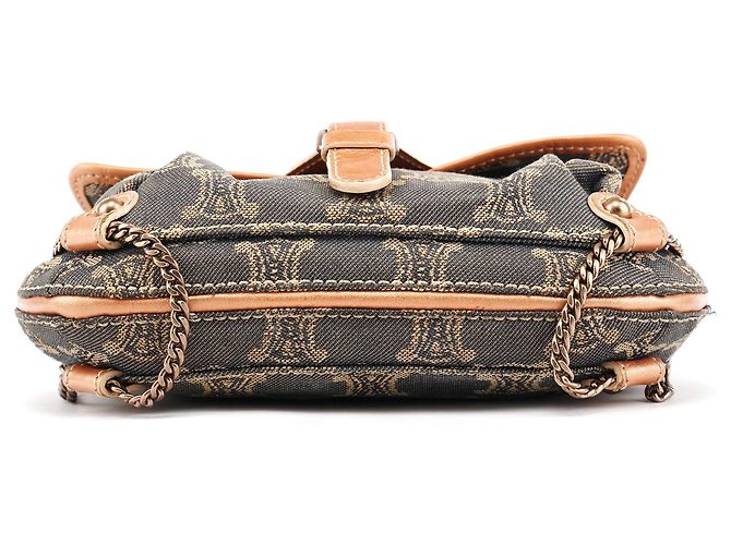 Céline Borsa a tracolla Triomphe Canvas Grigia - vista 5