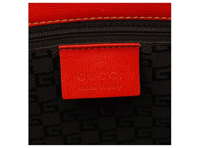 Gucci 002 1068 Borsa a tracolla Jackie in pelle rossa - vista 11