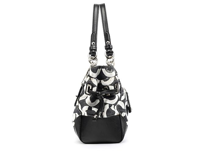Coach 14515 Borsa Tote Peyton Op Art Signature Black White - vista 2