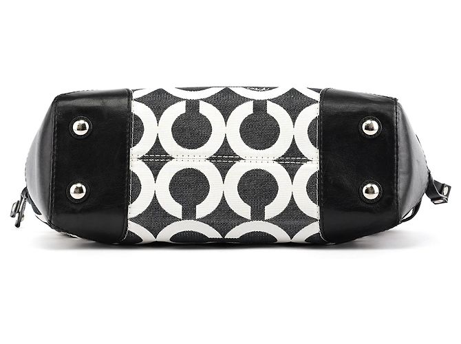 Coach 14515 Borsa Tote Peyton Op Art Signature Black White - vista 4