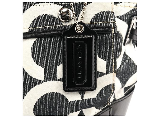 Coach 14515 Borsa Tote Peyton Op Art Signature Black White - vista 6