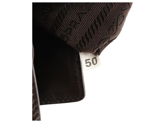 Prada Borsa Tote 1995 Brown Vitello Sport - vista 12