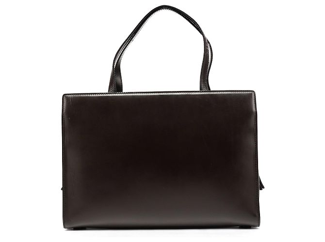 Prada Borsa Tote 1995 Brown Vitello Sport - vista 3