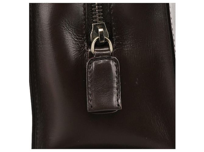 Prada Borsa Tote 1995 Brown Vitello Sport - vista 6
