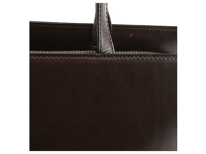Prada Borsa Tote 1995 Brown Vitello Sport - vista 8