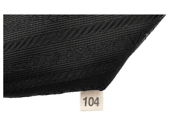 Prada Borsa Tote in nylon Tessuto Impuntu nera - vista 11