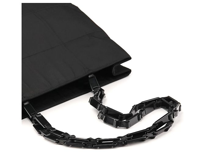 Prada Borsa Tote in nylon Tessuto Impuntu nera - vista 8