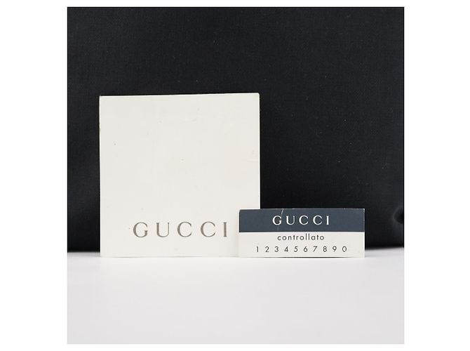 Gucci 95374 Borsa tote in tela nera con coulisse - vista 13