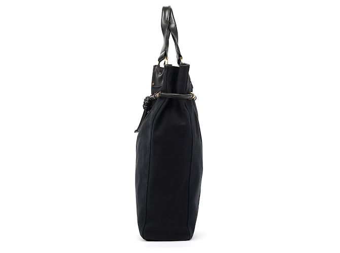 Gucci 95374 Borsa tote in tela nera con coulisse - vista 2