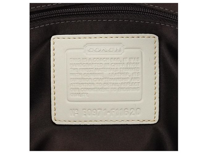 Coach F11620 Beige Signature Turnlock Tote Bag - Ansicht 13