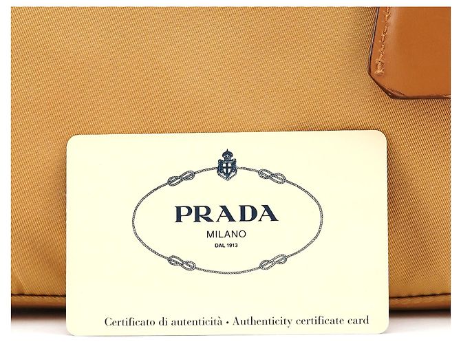 Prada Borsa Bowling BR0140 Beige Tessuto Sport - vista 12