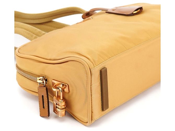 Prada Borsa Bowling BR0140 Beige Tessuto Sport - vista 9