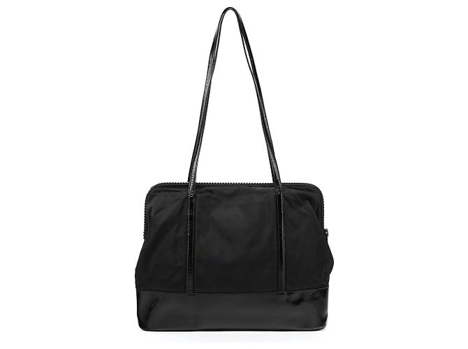Prada Borsa Tote in Tessuto Spazzolato nera - vista 3